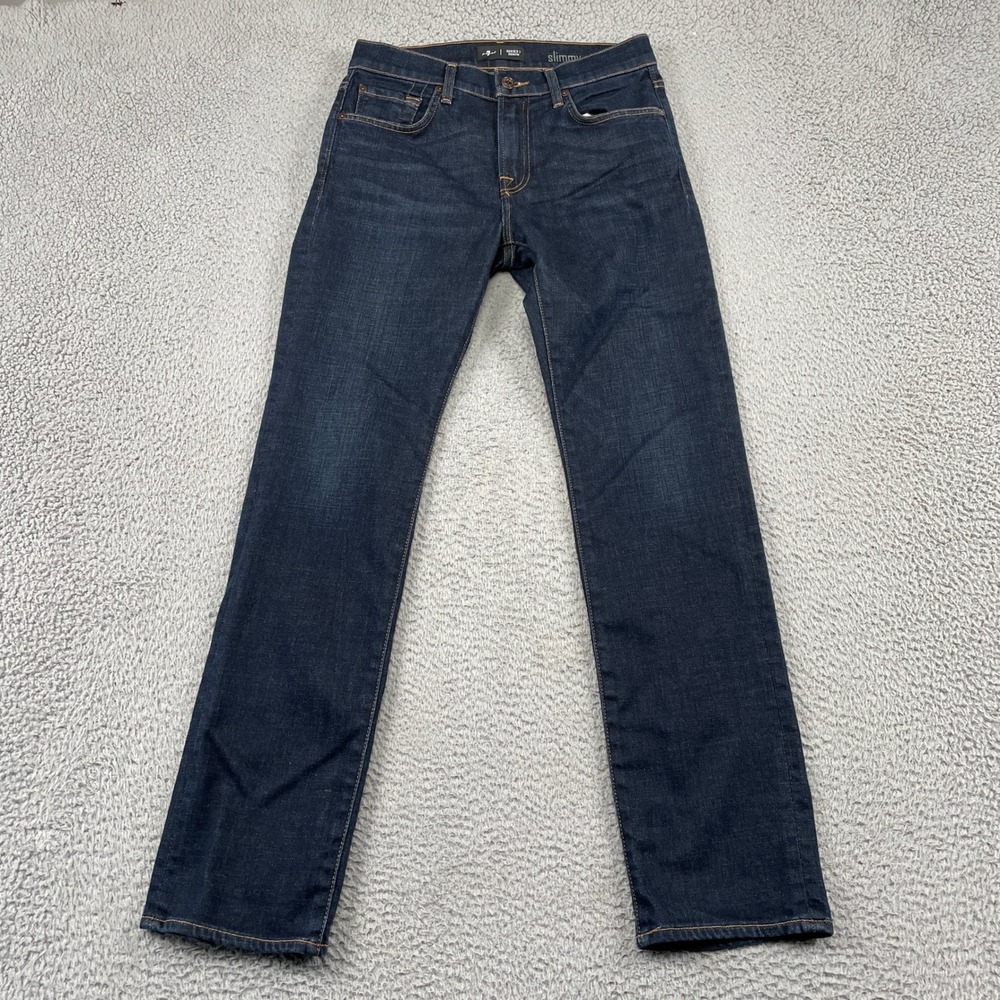 7 For All Mankind Jeans Mens 30 Dark Blue Slimmy Series 7 Slim Fit Stretch Denim